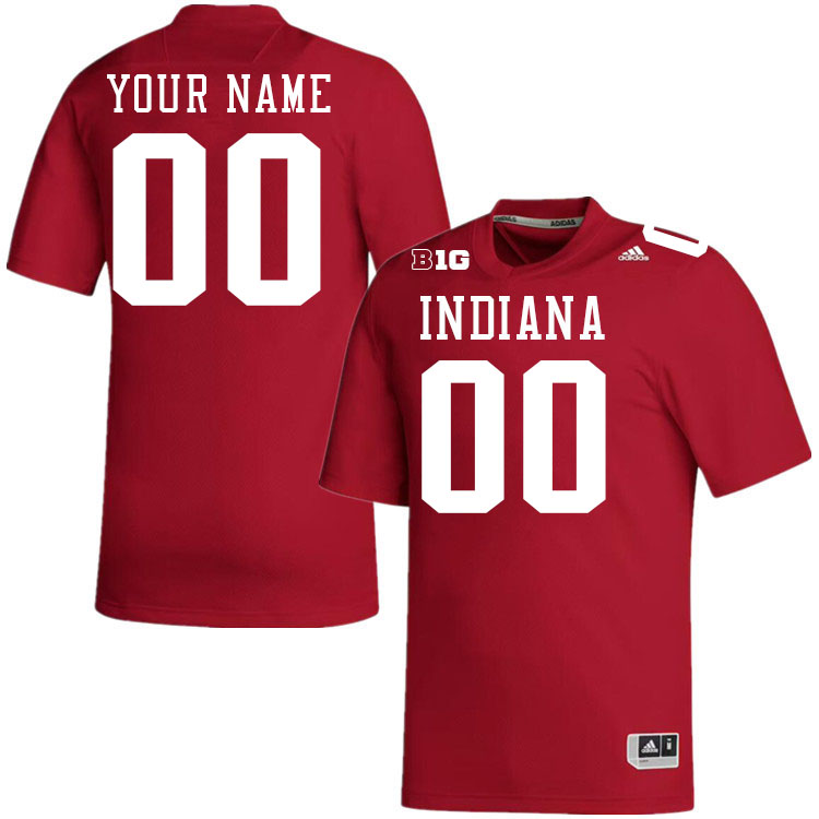 Custom Indiana Hoosiers Name And Number College Football Jerseys Stitched-Crimson